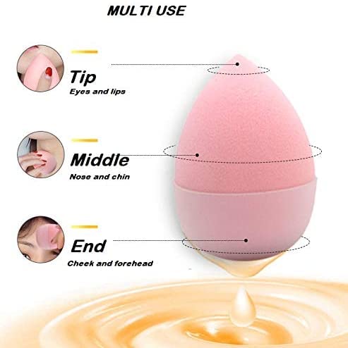 Basicare Ultra Blender Makeup Sponge - Professional Cruelty-Free Beauty Blender for Foundation & Concealer (Dry & Wet Use) - Perfect for Flawless Makeup Application & Blending
