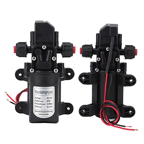12V Self-Priming Water Pump, High Pressure 116 PSI, 5L/min Flow Rate for Car Washing, Boat Cleaning, Garden Irrigation & Outdoor Use - Portable Water Transfer Pump for RV, Camping & Home Applications