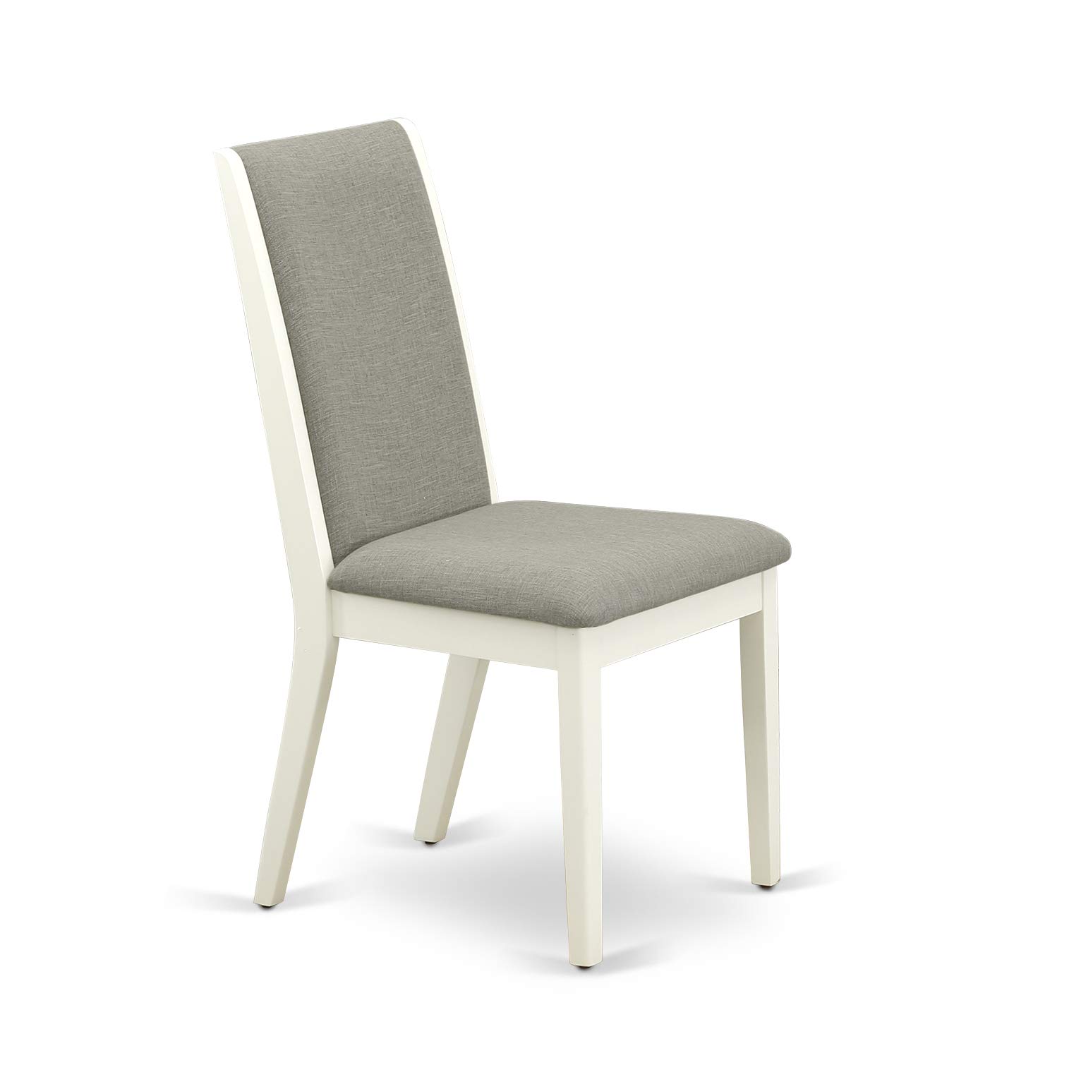 East West Furniture 3 Piece Kitchen Table & Chairs Set - 36x54 Inch Rectangle Dining Table with Drop Leaf & 2 Shitake Linen Fabric Upholstered Chairs, Linen White - Perfect for Small Spaces, Breakfast Nooks & Cozy Dining Areas