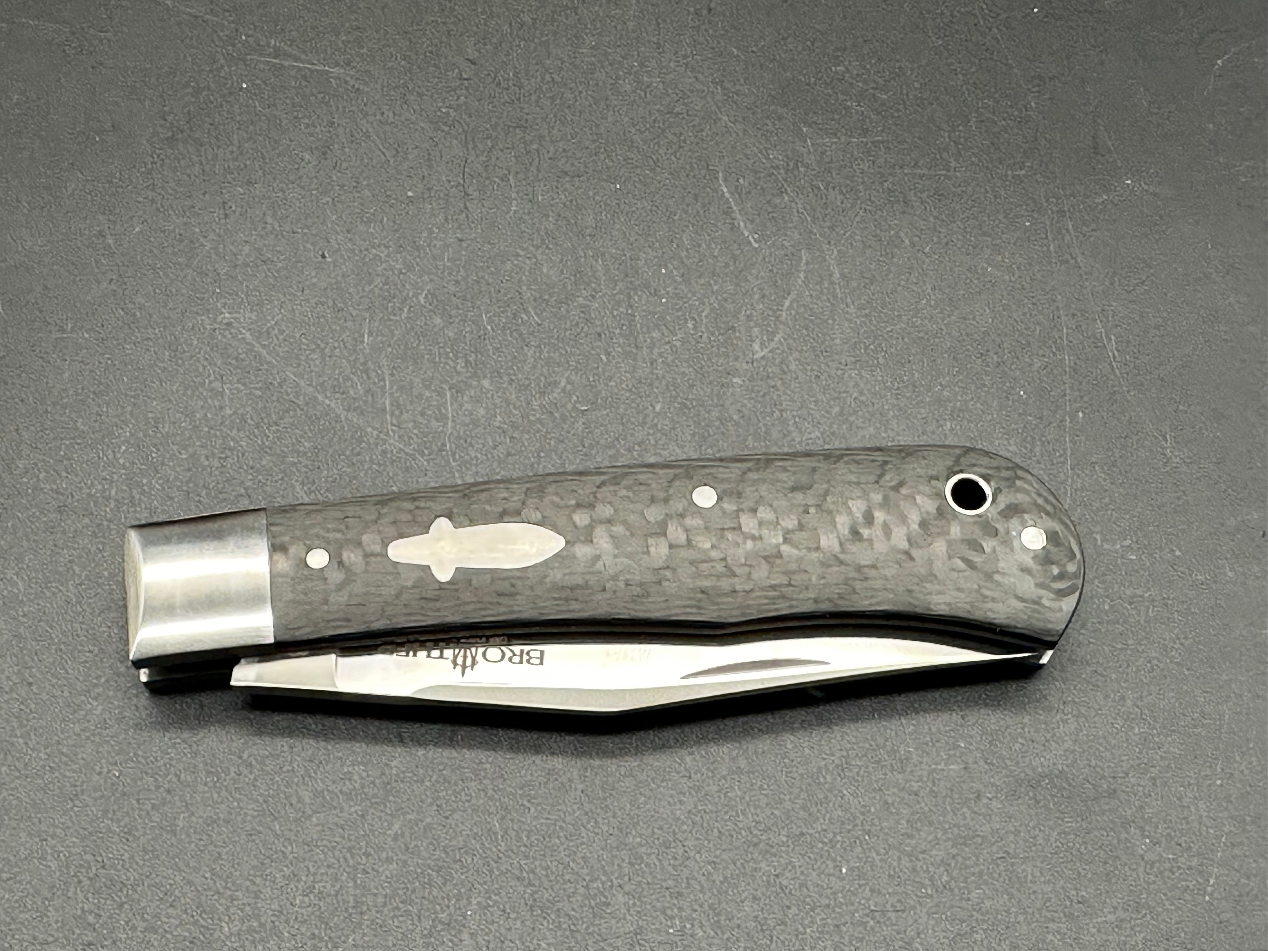 Brother 1516 VG10 Folding Knife with Carbon Fiber Handle - EDC, Camping, Hunting & Outdoor Survival Tool
