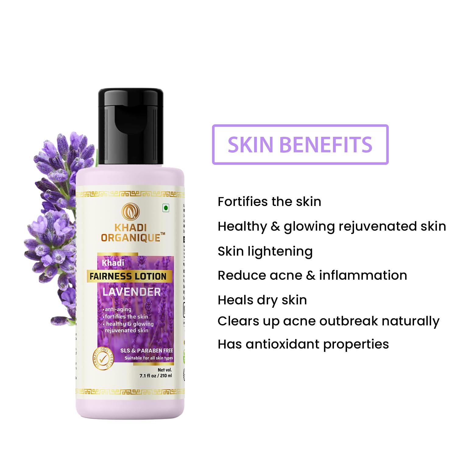 Levander Fairness Herbal Lotion - Natural Skin Brightening & Whitening Cream with Lavender Extract - Perfect for Daily Moisturizing & Evening Skin Tone at Home or Travel
