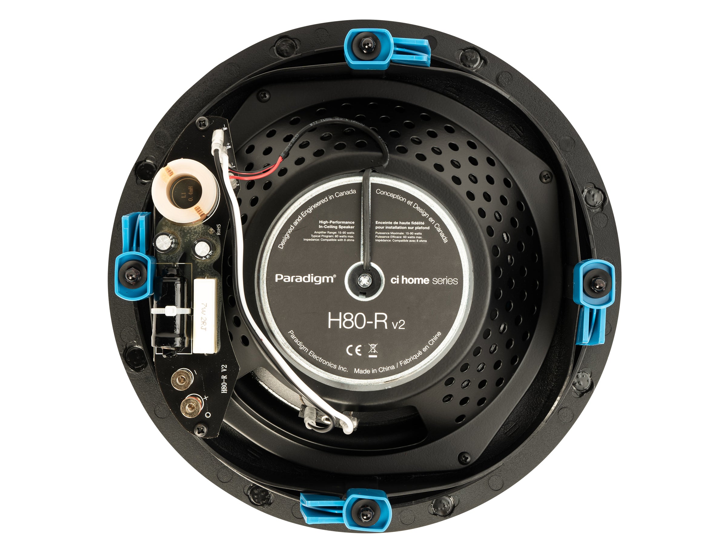 Paradigm CI Home H80 R v2 In-Ceiling Speaker Pair - High-Performance Audio for Home Theater & Multi-Room Music Systems