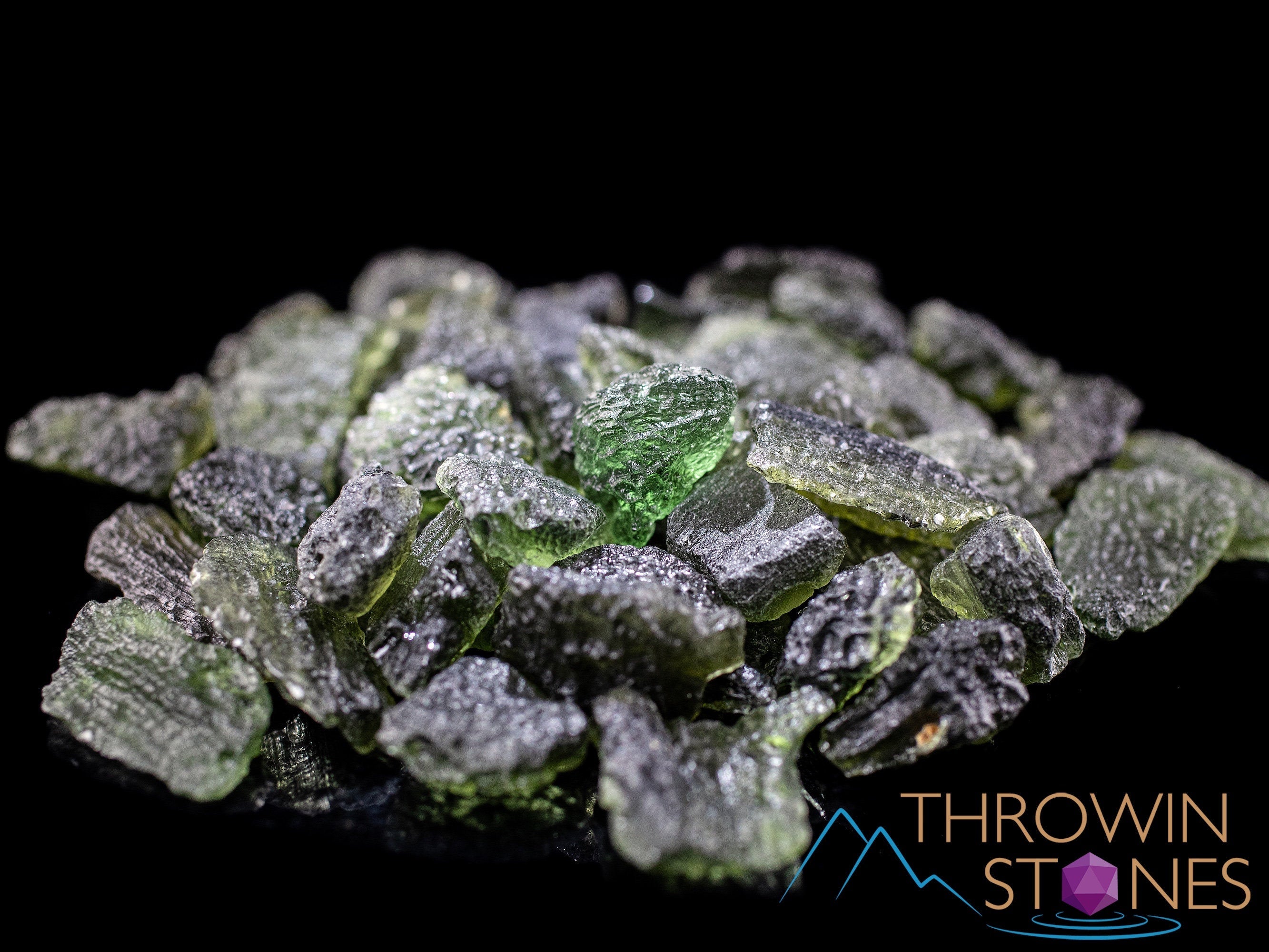 1.4g Raw Moldavite Crystal - Genuine Natural Moldavite Stone (E1740) for Jewelry Making, Meditation & Energy Healing