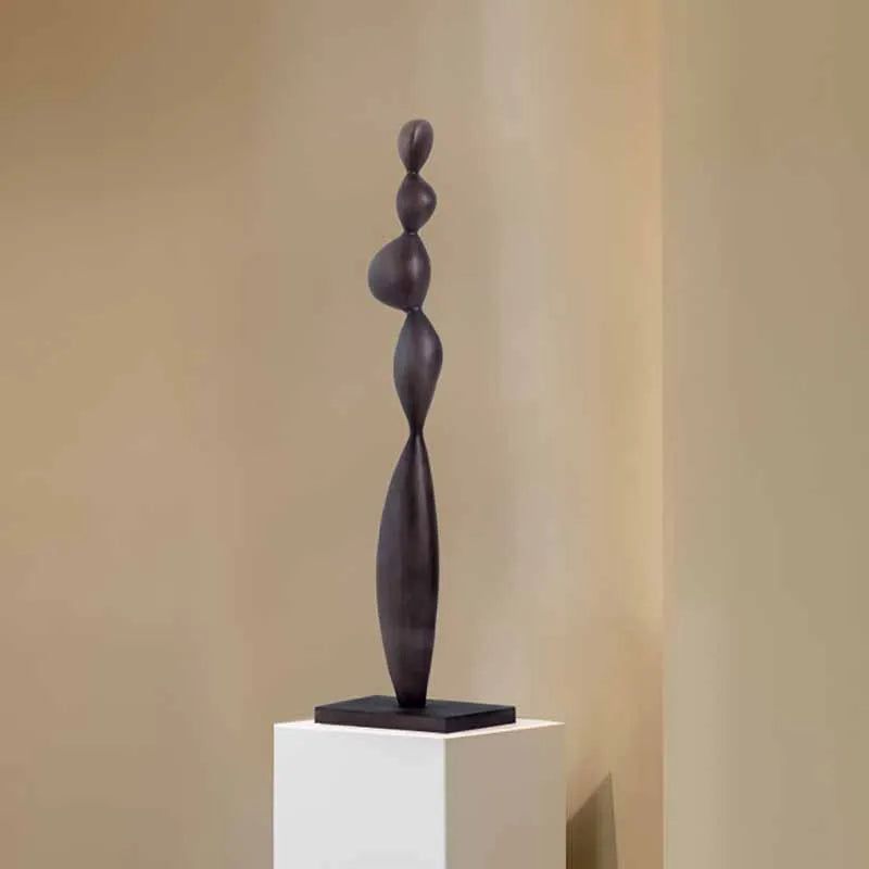 Abstract Wooden Sculptures - Handcrafted Modern Art Decor for Living Room, Bedroom & Office - Unique Home Ornament Gift for Housewarming & Interior Design