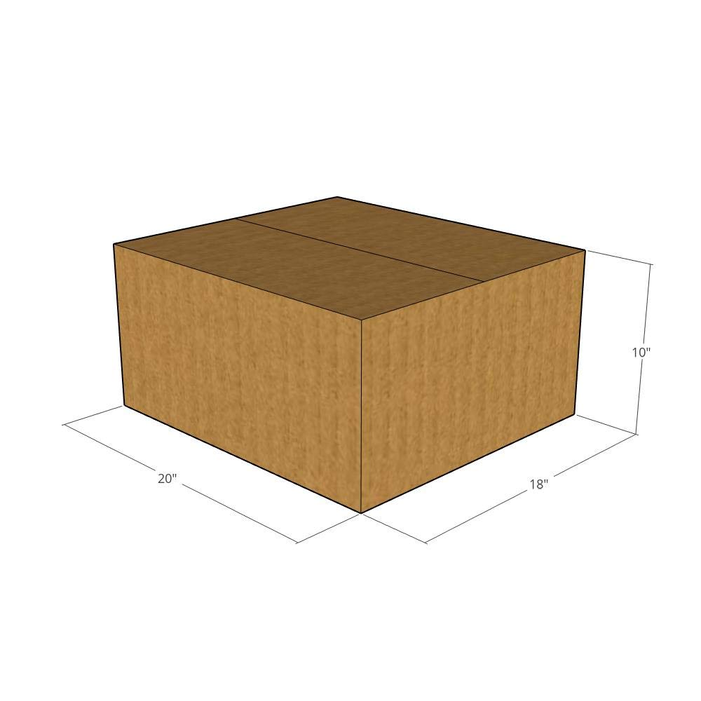 100 New Corrugated Shipping Boxes 20x18x10 Inches - 32 ECT Strength - Durable Moving & Storage Boxes for Home, Office & Ecommerce Shipping