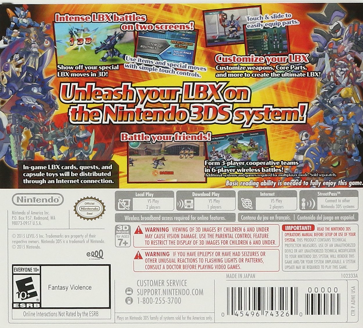 LBX: Little Battlers eXperience - Nintendo 3DS Standard Edition | Action-Packed Robot Battle Game | Perfect for Kids & Anime Fans | Portable Gaming Fun at Home or On-The-Go