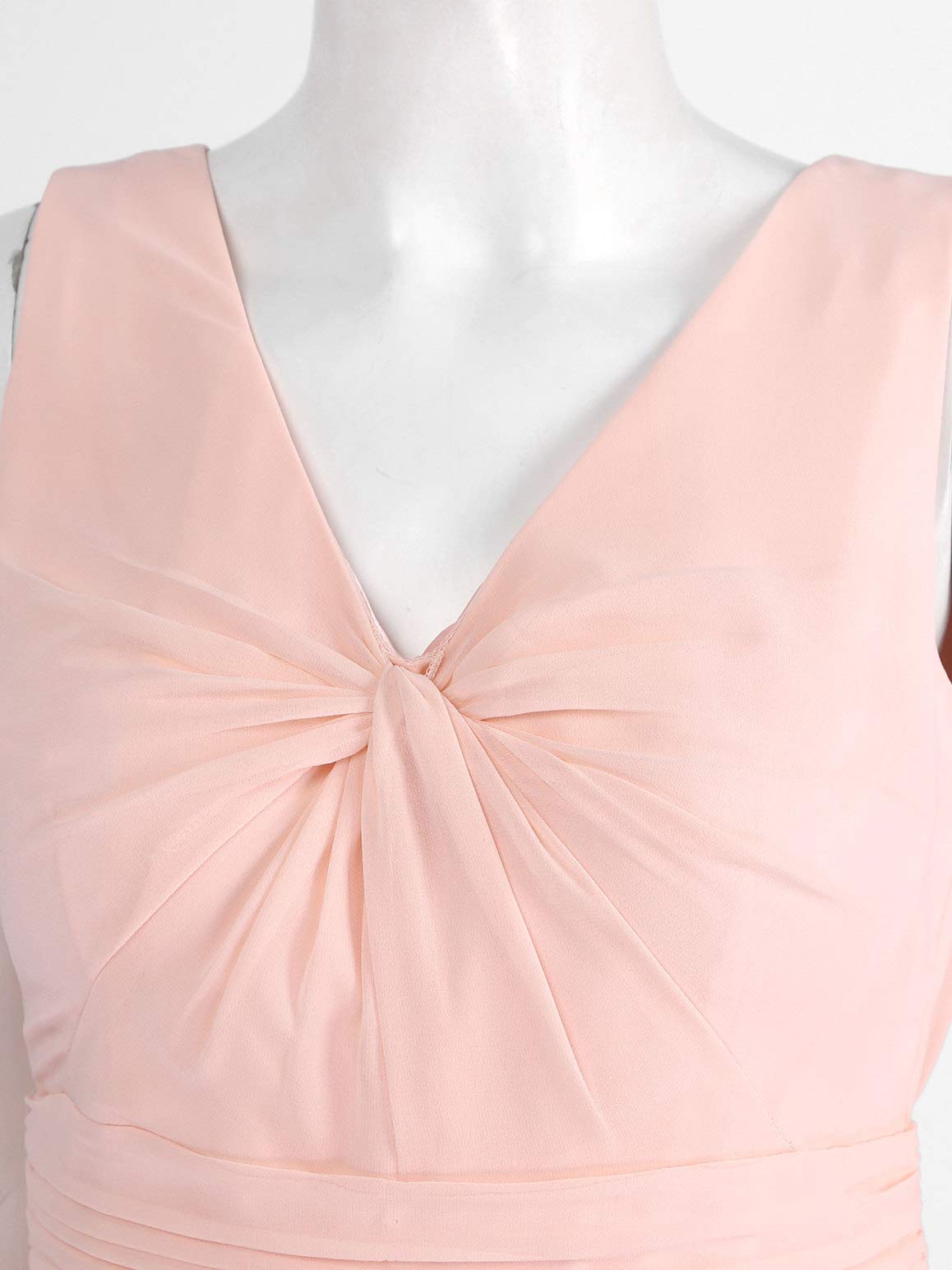 Elegant CHICTRY Women's V-Neck Long Chiffon Formal Dress with Empire Waist - Perfect for Weddings, Bridesmaids, Prom & Evening Parties