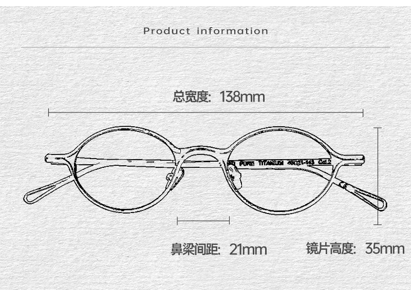 Stylish Unisex Black Titanium Eyeglasses - Oval & Round Full Rim Frame for Men & Women | Perfect for Work, Reading & Fashion Accessories