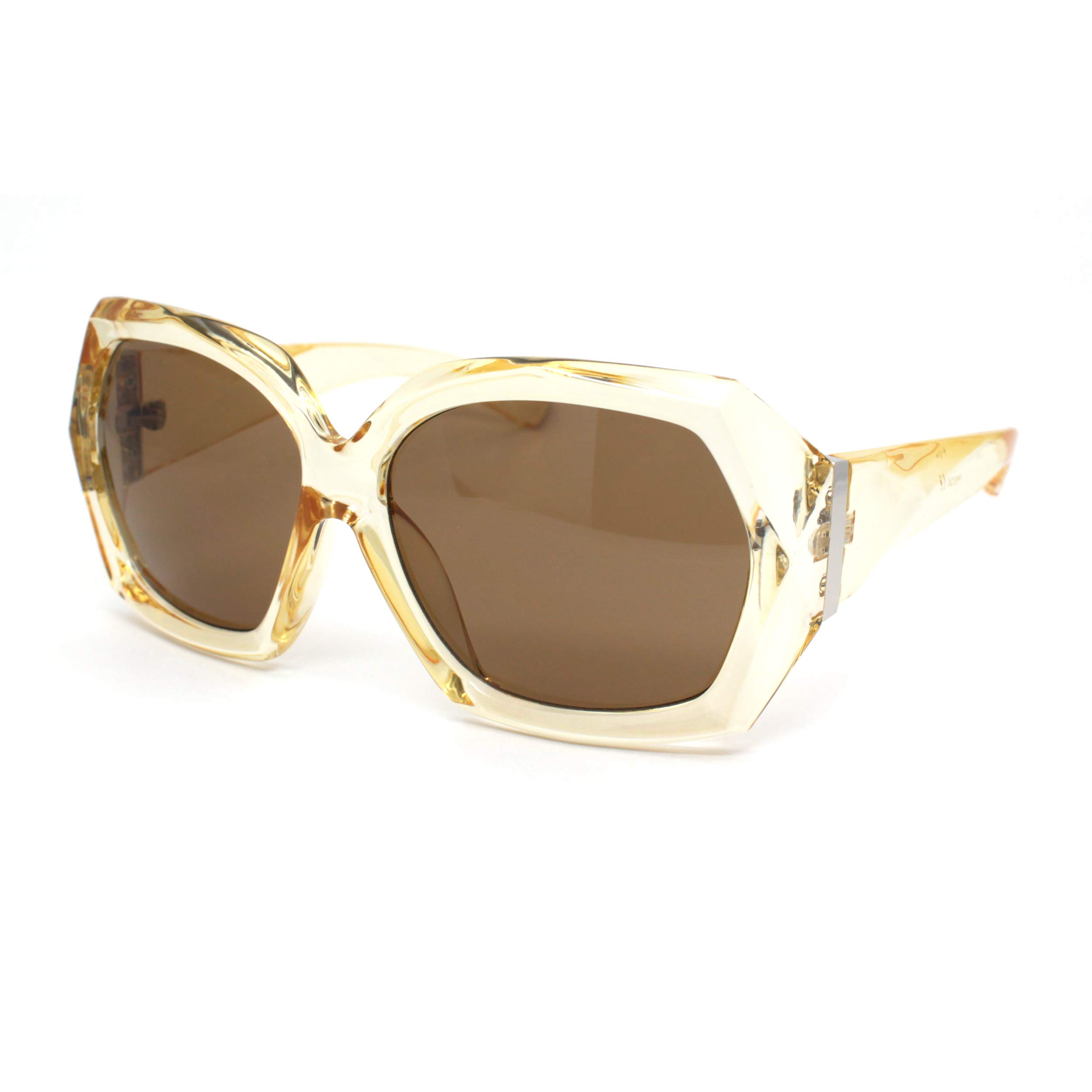 Women's Rock Candy Thick Plastic Butterfly Mod Sunglasses - Retro Fashion Sunglasses for Women, UV Protection, Oversized Cat Eye Sunglasses - Perfect for Beach, Summer Outfits & Music Festivals