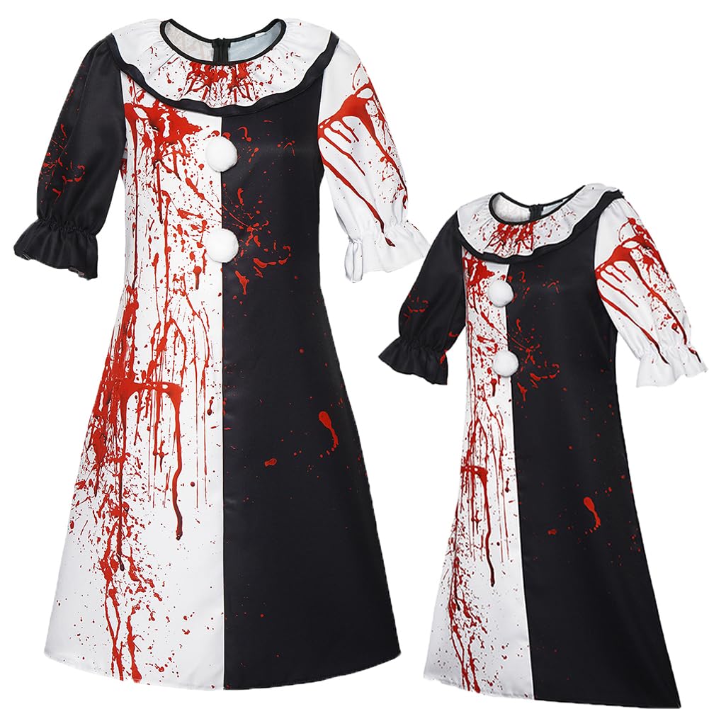 Clown Cosplay Costume Full Set with Mask - Halloween Party Outfit for Women | Perfect for Halloween Parties, Cosplay Events & Themed Performances