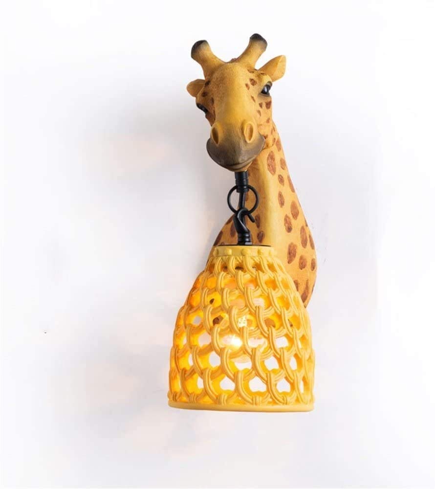 Modern Minimalist Giraffe Head Table Lamp - Nordic Style Creative Nursery Bedside Light for Kids Room Decor, Wall or Desk Use - Perfect for Bedroom, Living Room, and Children's Play Area