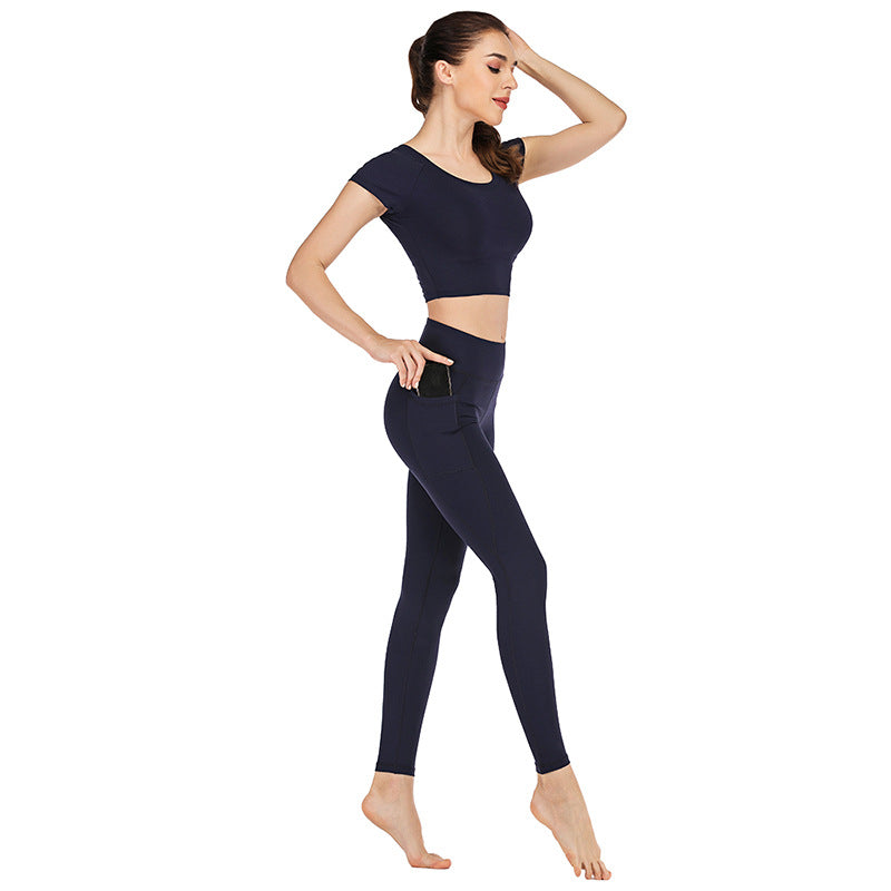 Women's Pocket Yoga Clothes Set - Comfortable & Stylish Activewear for Yoga, Gym & Travel