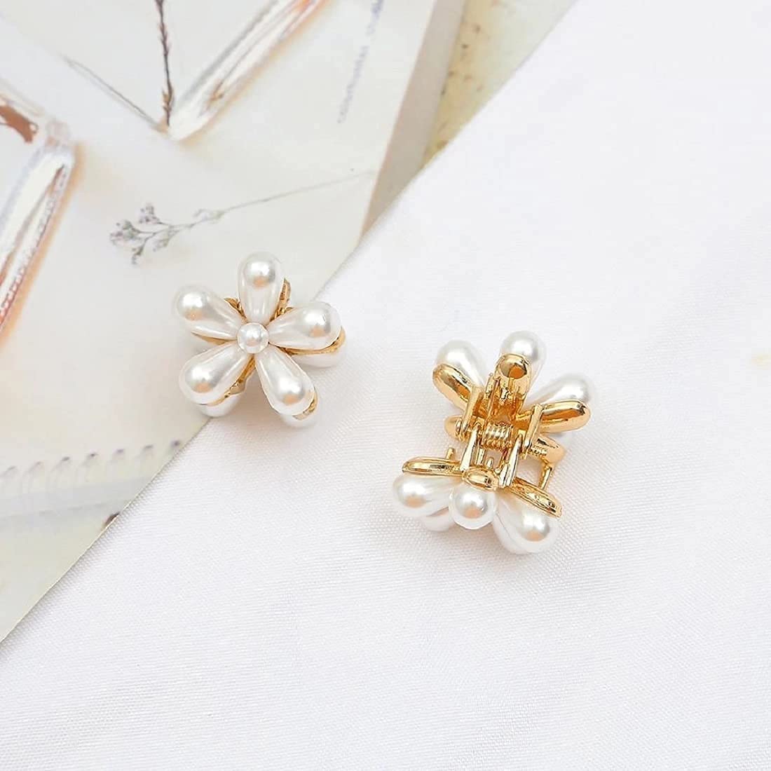 Korean Rhinestone Hair Clips Set - Pearl Hairpins for Women & Girls (20Pcs) - Party & Wedding Accessories