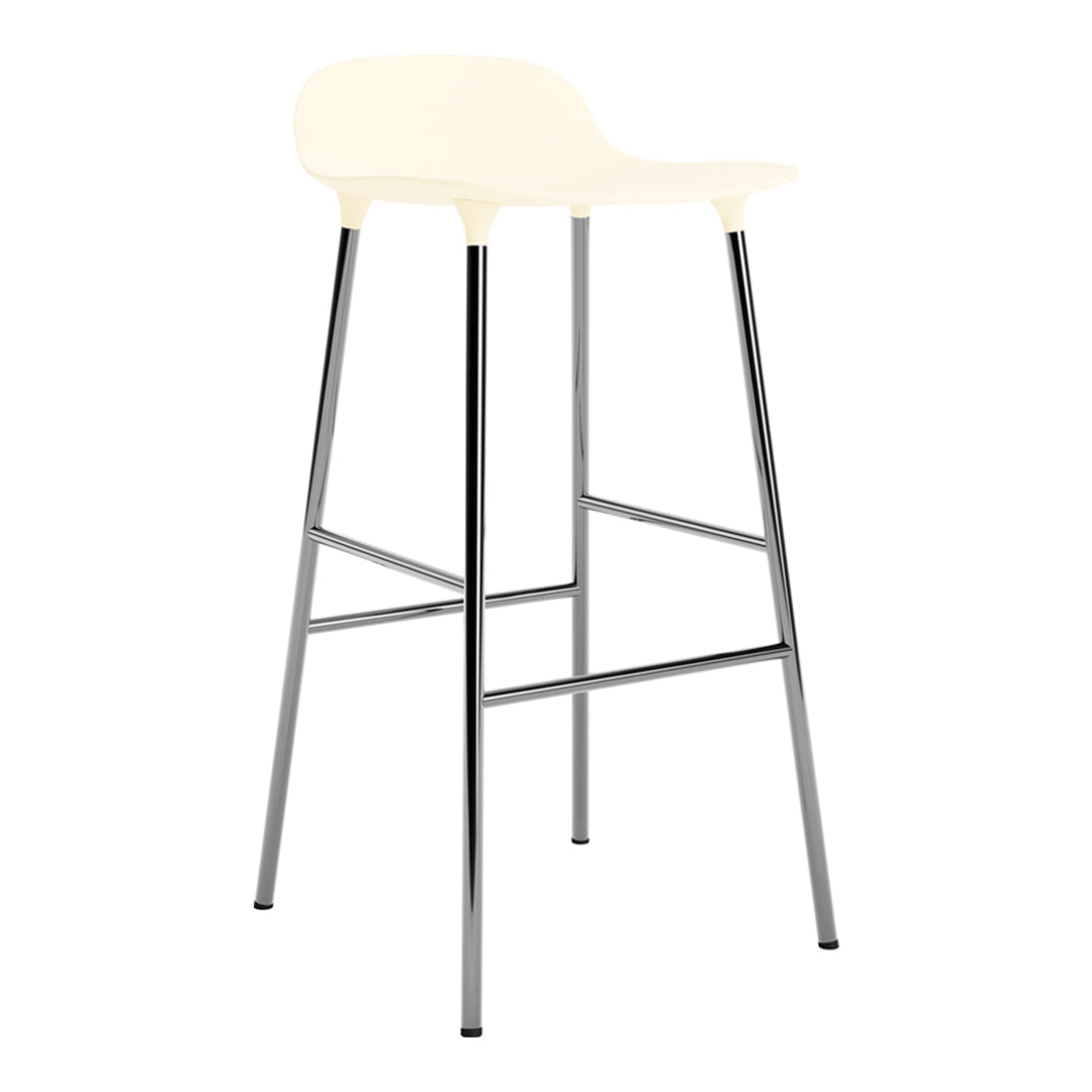 Modern Metal Bar Stools with Form Design - Adjustable Height Counter Stools for Kitchen, Dining & Home Bar - Industrial Style Seating for Restaurants & Cafes