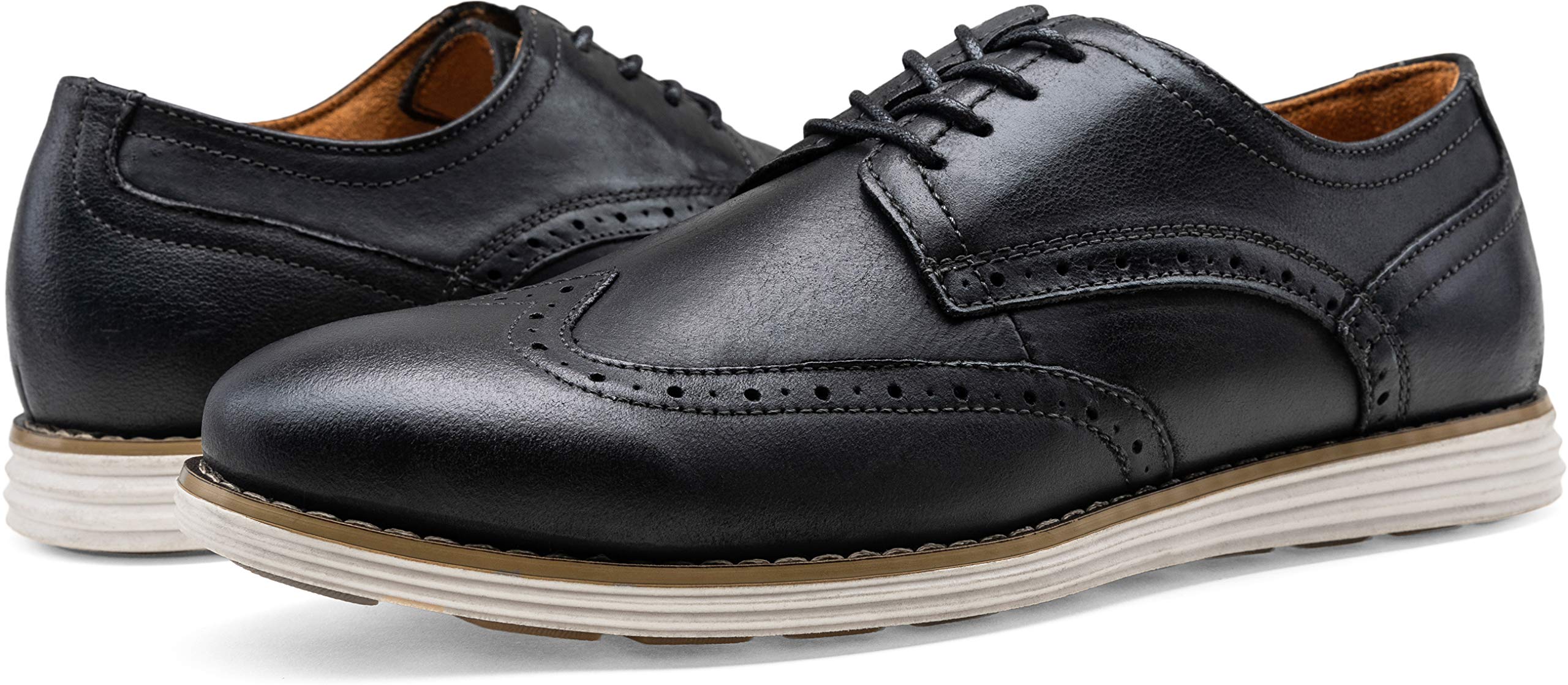 Vostey Men's Leather Dress Shoes - Business Oxford Casual Shoes for Men - Perfect for Office, Wedding & Formal Events