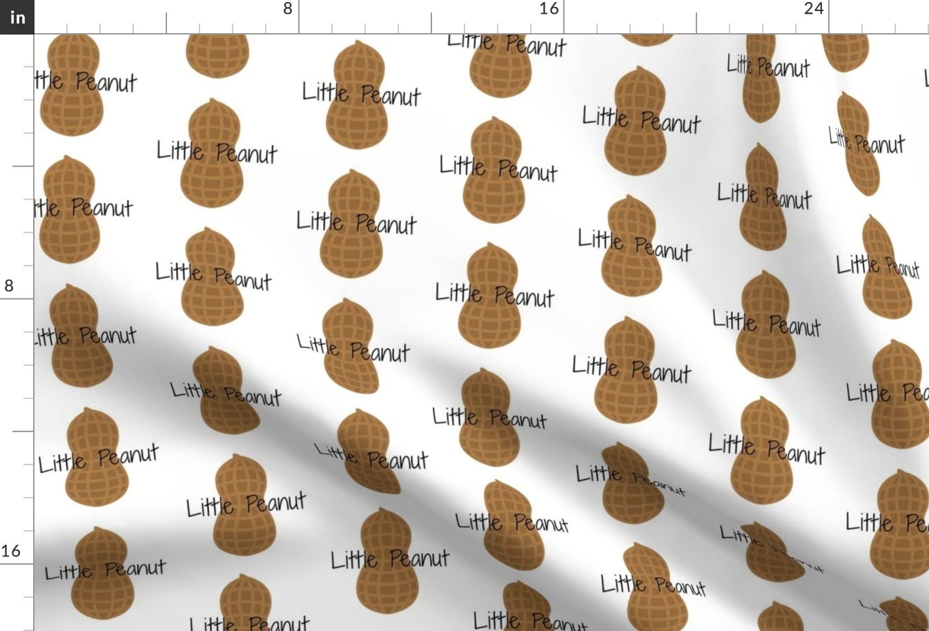 Little Peanut Elephant Gender Neutral Printed Minky Fabric Fat Quarter - Soft Baby Blanket Material, Quilt Backing & Plush Toy Fabric for DIY Sewing Projects - Perfect for Nursery Decor, Baby Shower Gifts & Handmade Crafts