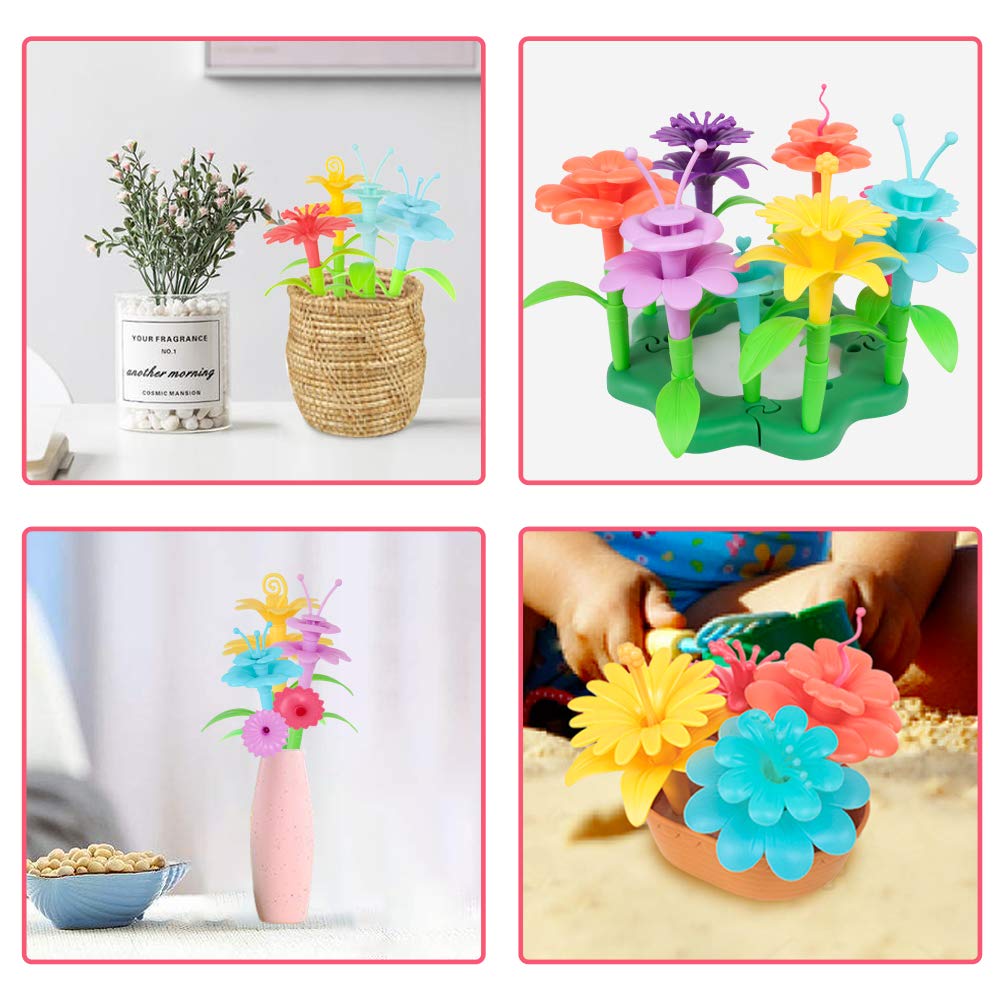 **CENOVE STEM Flower Garden Building Toy for Kids Ages 3-7 - Educational Preschool Activity with Carry Box - Perfect for Indoor Play, Birthday Gifts & Early Learning Development**