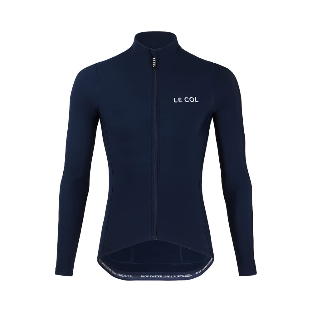 LE COL Men's Aqua Zero Long Sleeve Cycling Jersey - Breathable, Water Resistant Bike Shirt with Rear Pockets & Zip Closure | XS-3XL | Perfect for Road Biking, Commuting & Outdoor Sports