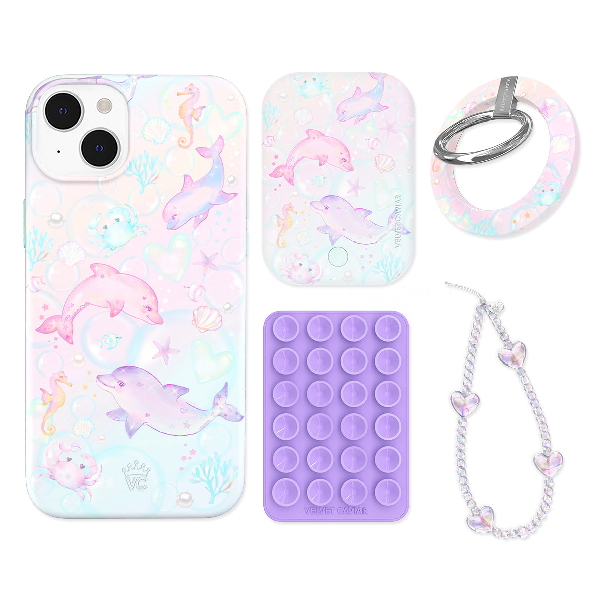 Aqua Angels iPhone Grip Bundle Set - Non-Slip Phone Holder for iPhone 12/13/14/15 Pro Max - Perfect for Gym, Running, Travel & Outdoor Activities