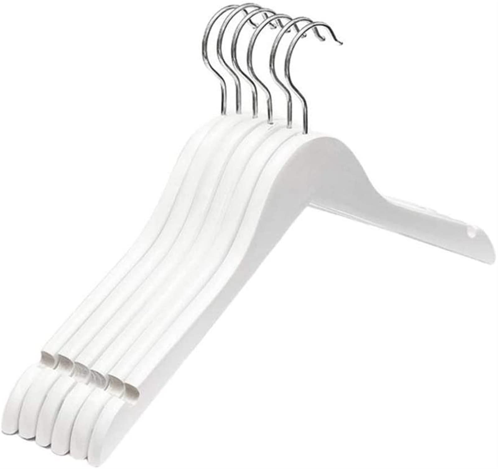 10-Pack Solid Wood Coat Hangers - Extra Wide Shoulder Wooden Hangers for Heavy Coats, Sweaters & Skirts (20