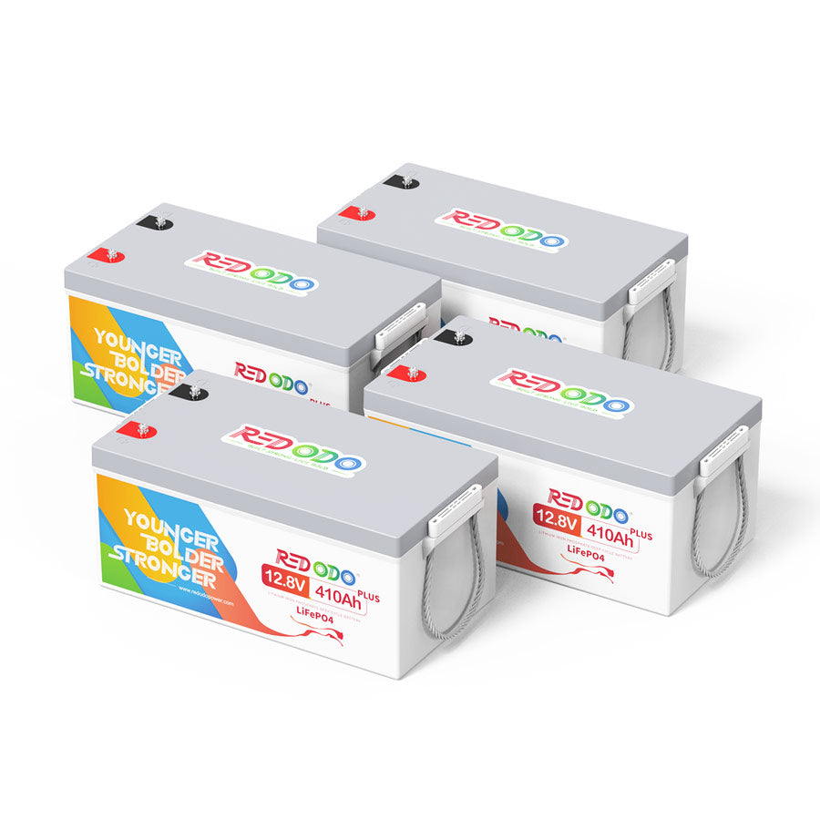Redodo 12V 410Ah LiFePO4 Lithium Battery - Deep Cycle for RV, Marine, Solar Power System | High Performance & Long Lifespan | Perfect for Off-Grid Living, Camping & Emergency Backup Power