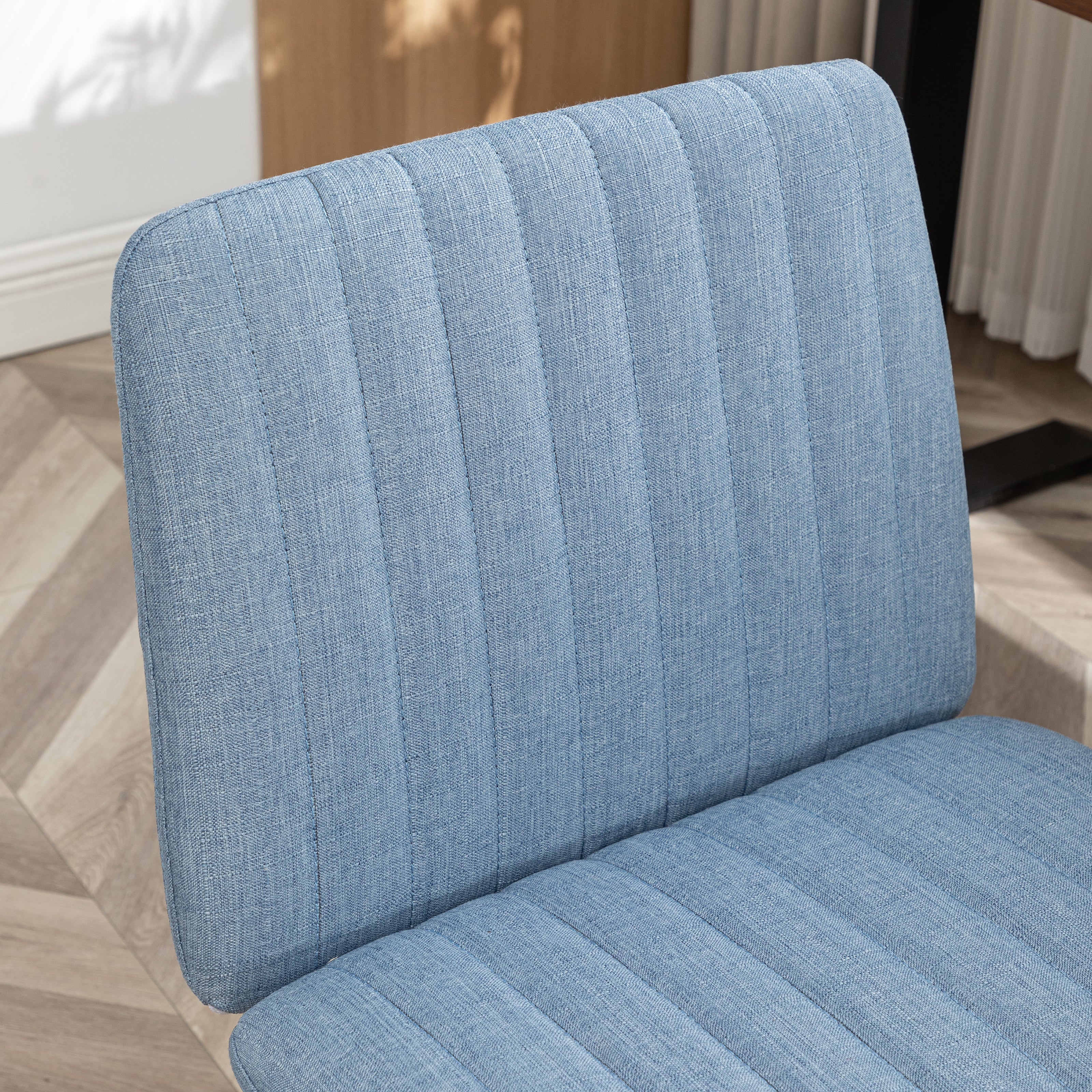 Roundhill Furniture Masar Fabric Swivel Office Chair - Ergonomic Desk Chair with Adjustable Height & Lumbar Support for Home & Office Workspace