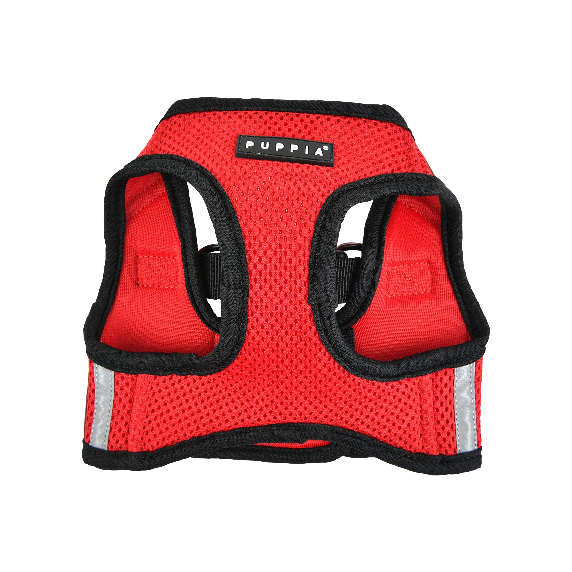 Puppia Soft Vest Harness Pro - Red - Medium Size - Comfortable & Adjustable Dog Harness for Small to Medium Dogs - Perfect for Walking, Running & Outdoor Adventures