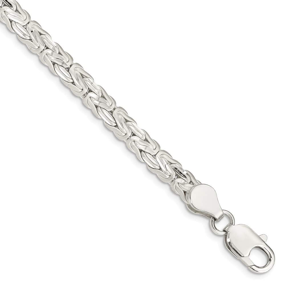 925 Sterling Silver Byzantine Bracelet for Women - 8 Inch Lobster Claw Closure, Solid Satin & Polished Finish - Elegant Jewelry Gift for Her | Perfect for Parties, Weddings & Special Occasions