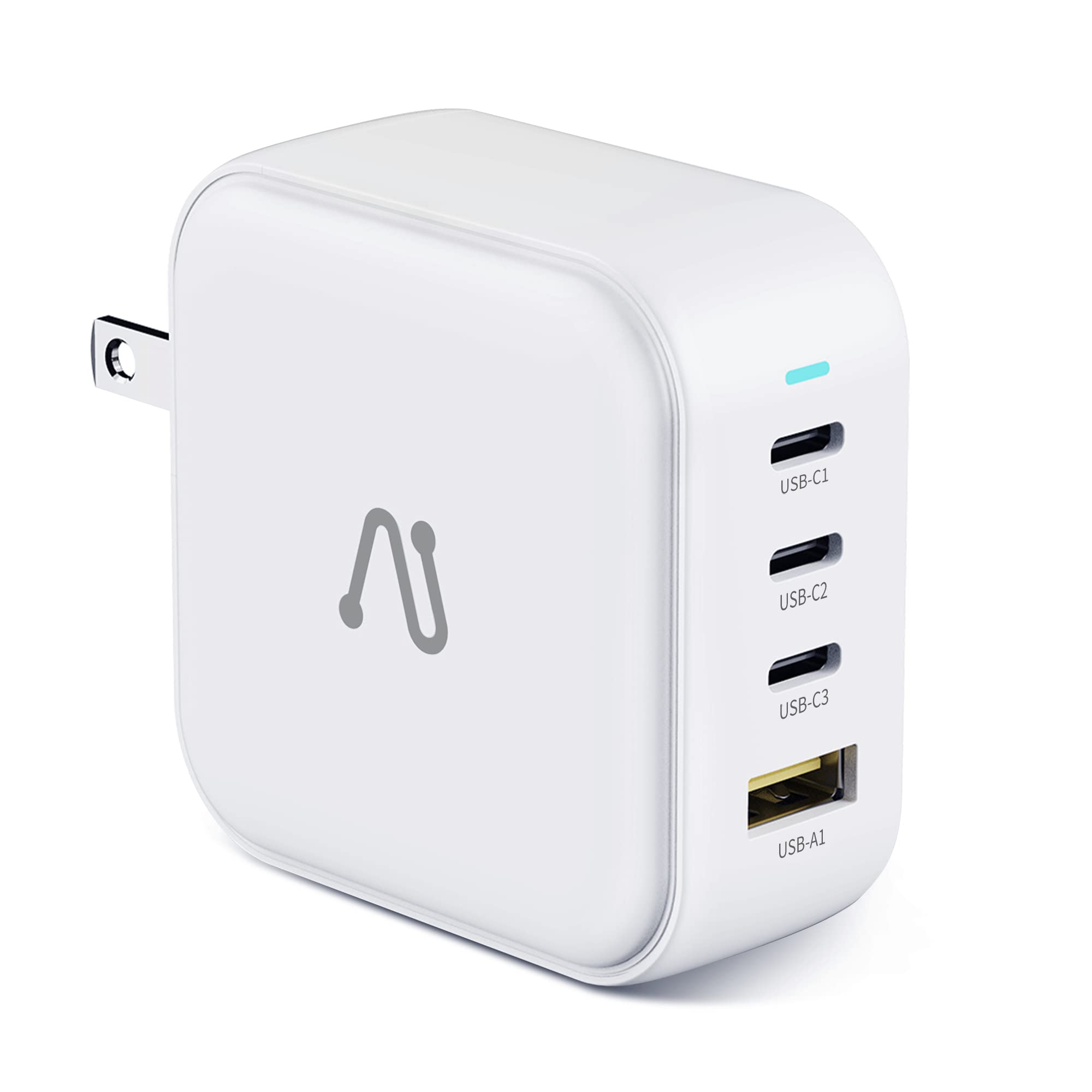 100W GaN Fast Charger with 4 Ports - USB C PD 100W Wall Charger Adapter, Compact Foldable Design for MacBook Pro/Air, iPad Pro, iPhone 15, Galaxy S23 - Perfect for Travel, Office & Home Charging Needs