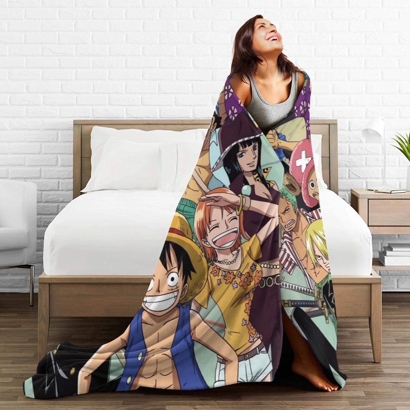 Soft Anime Anti-Pilling Flannel Plush Blanket for Boys & Girls | 60x50 Inch Cozy Throw | Birthday Gift & Autumn Bedding | Perfect for AC Rooms, Movie Nights & Dorm Decor