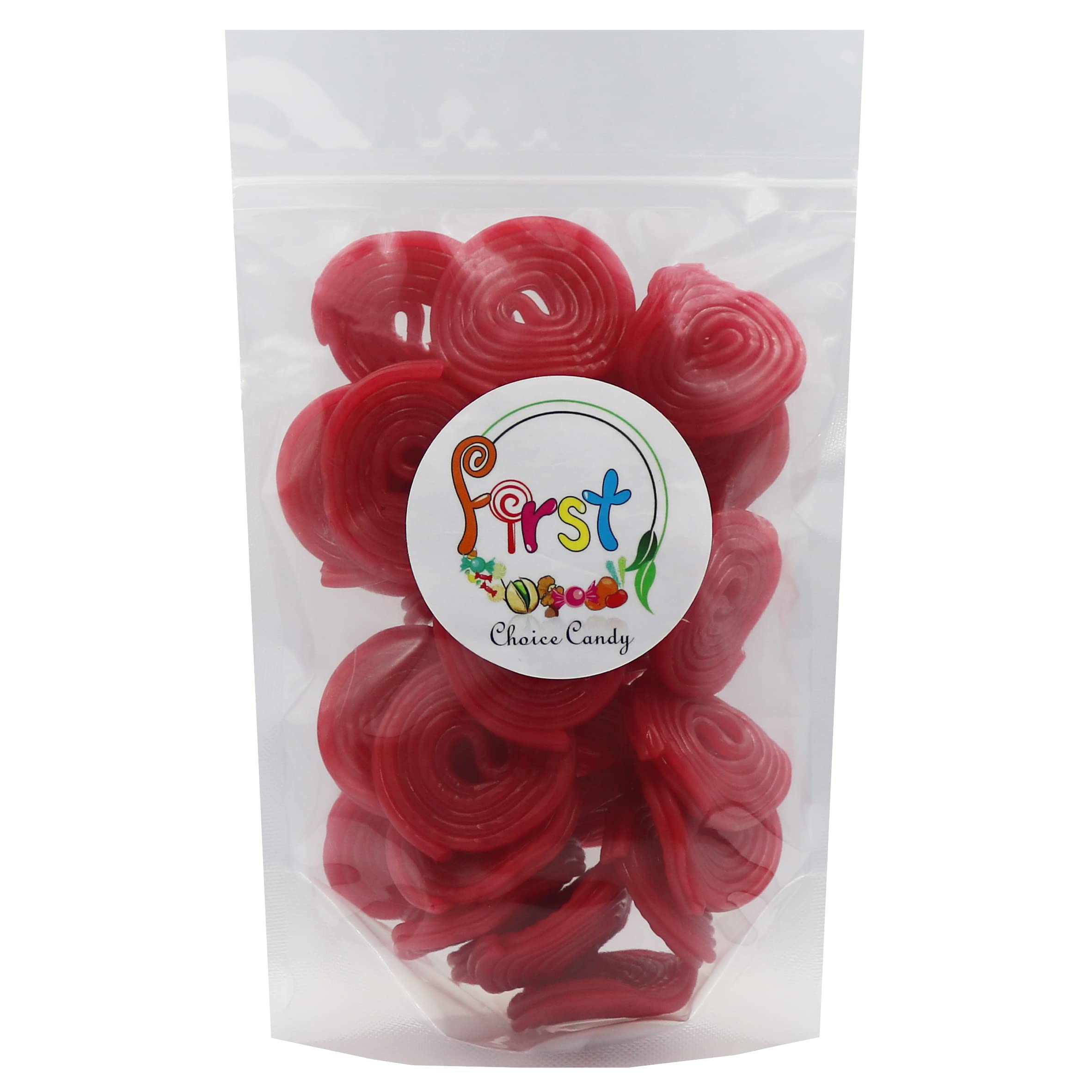 FirstChoiceCandy Licorice Wheels Gummy Candy - Red Strawberry Flavor - 2 Pound Bulk Bag - Perfect for Parties, Movie Nights & Office Snacks