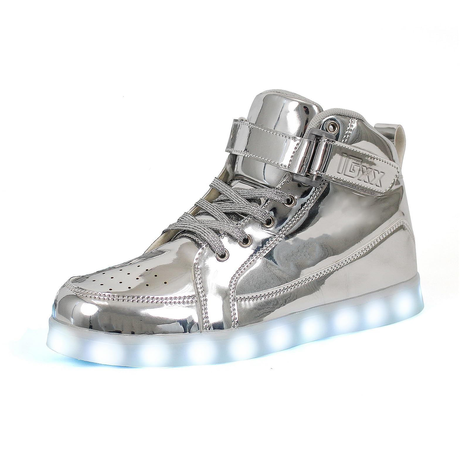 **IGxx LED Light Up Shoes for Kids - Boys Girls High Top Sneakers with Glowing LED Lights - Perfect for Night Running, Parties & Outdoor Activities**