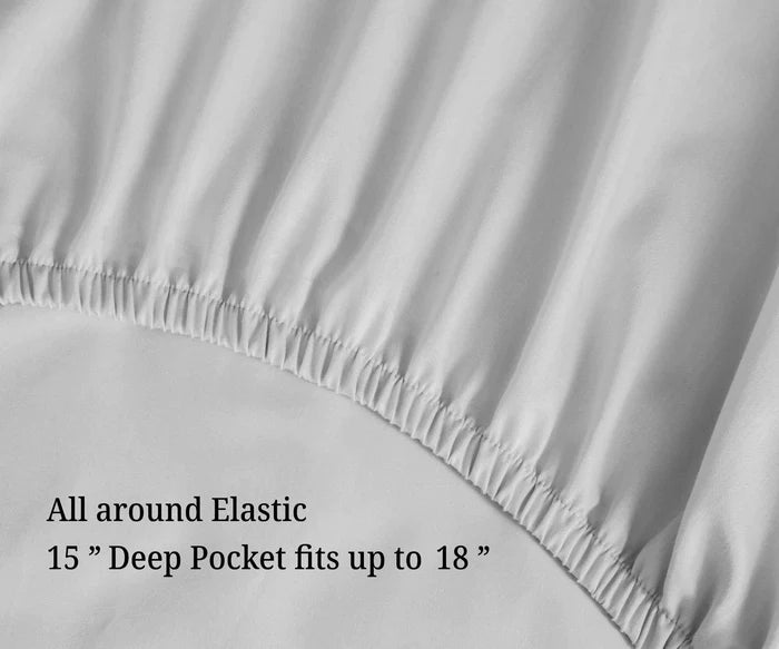 Luxury 700 Thread Count Egyptian Cotton Sheet Set - Eco Friendly, Breathable & Hypoallergenic - Perfect for Bedroom, Hotel, or Guest Room Comfort