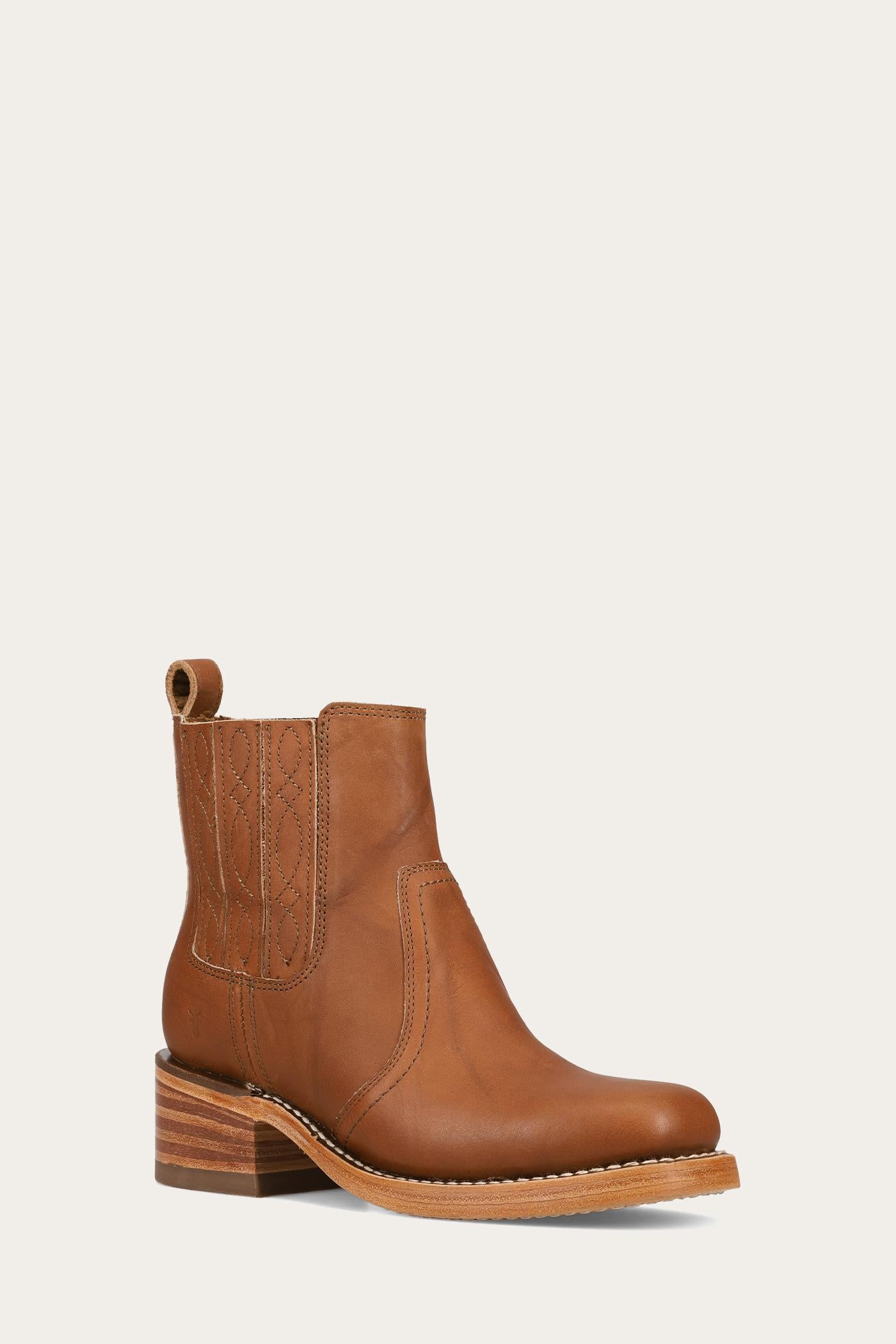 Frye Women's 41451 Leather Boots - Brown Medium (M) - Stylish Ankle Boots for Casual Outfits & Fall Fashion