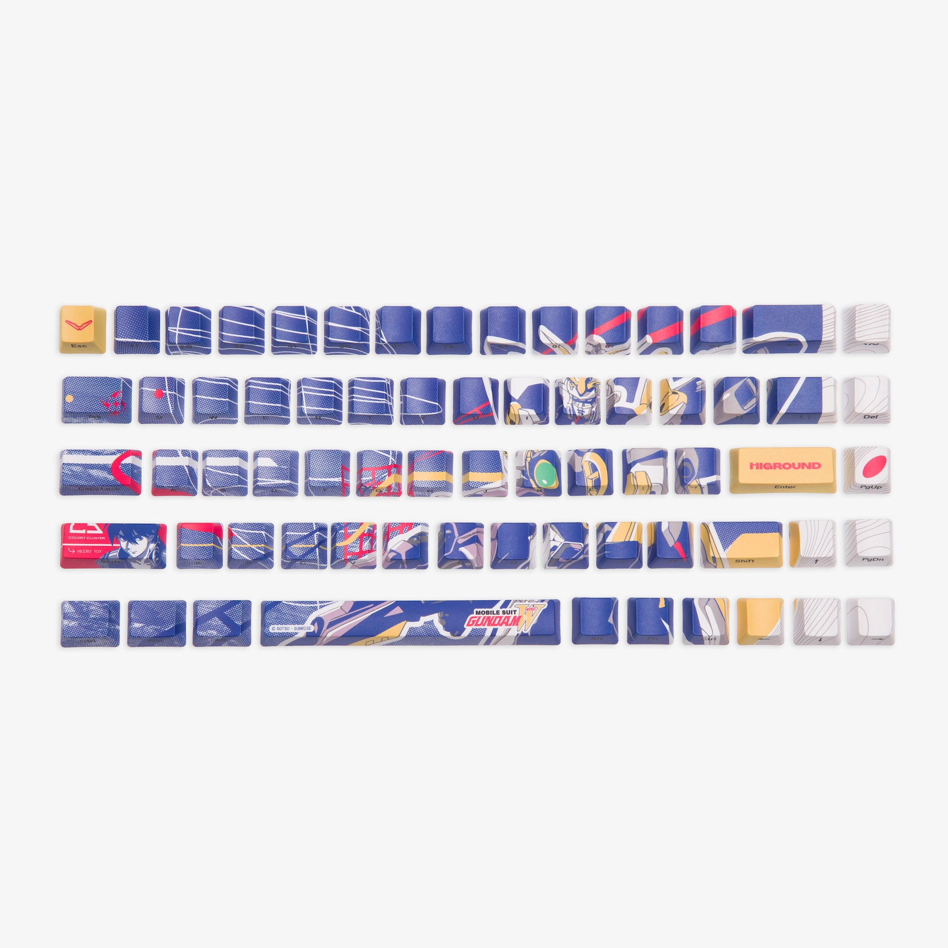 Premium Gundam 68 Keycaps Set for Mechanical Keyboards - Anime Themed Custom Keycaps - Perfect for Gaming, Typing & Mechanical Keyboard Enthusiasts