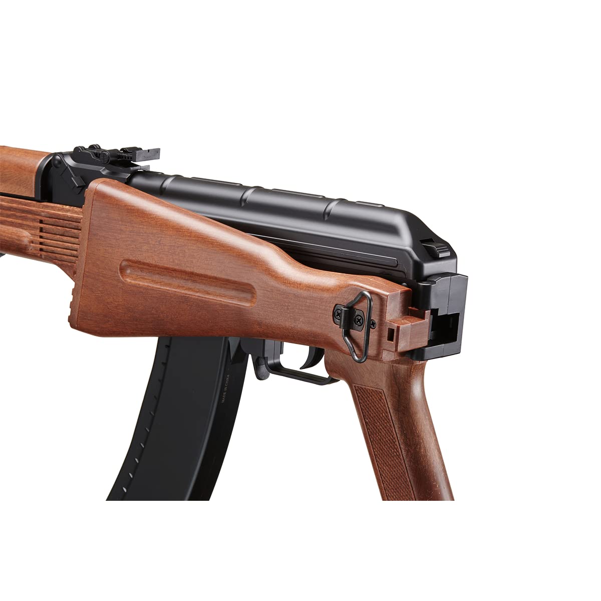 Classic AK Airsoft Foldable Stock Lightweight AK-74 AEG Rifle - Black & Wood Finish | Perfect for Tactical Training, Airsoft Battles & Military Simulation Games