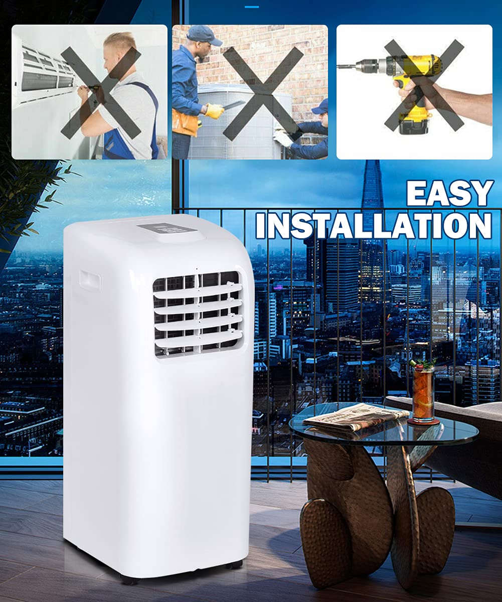 3-IN-1 Portable Air Conditioner 8000 BTU - Cooling Floor AC Unit with Dehumidifier & Remote Control - Includes Window Mount Kit - Perfect for Office, Dorm Room, Bedroom & Small Spaces - Stay Cool All Summer