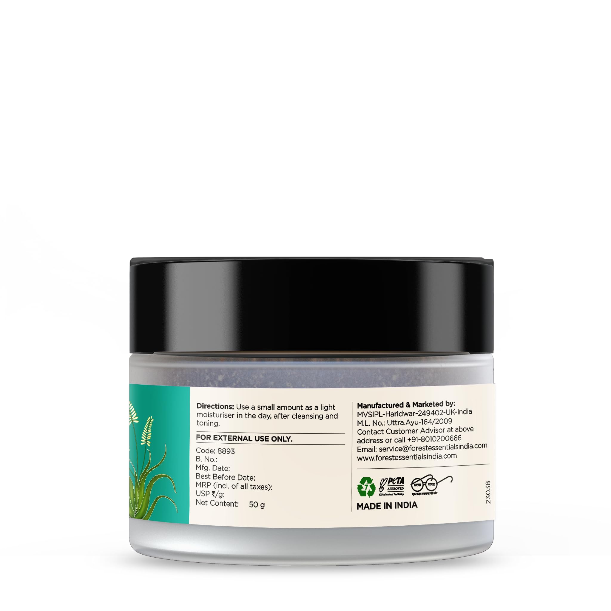 Forest Essentials Light Hydrating Facial Gel with Pure Rosewater | Soothing & Renewing Moisturizer for Dry Skin | Unisex Face Gel | 50g | Perfect for Daily Skincare Routine & Post-Sun Care