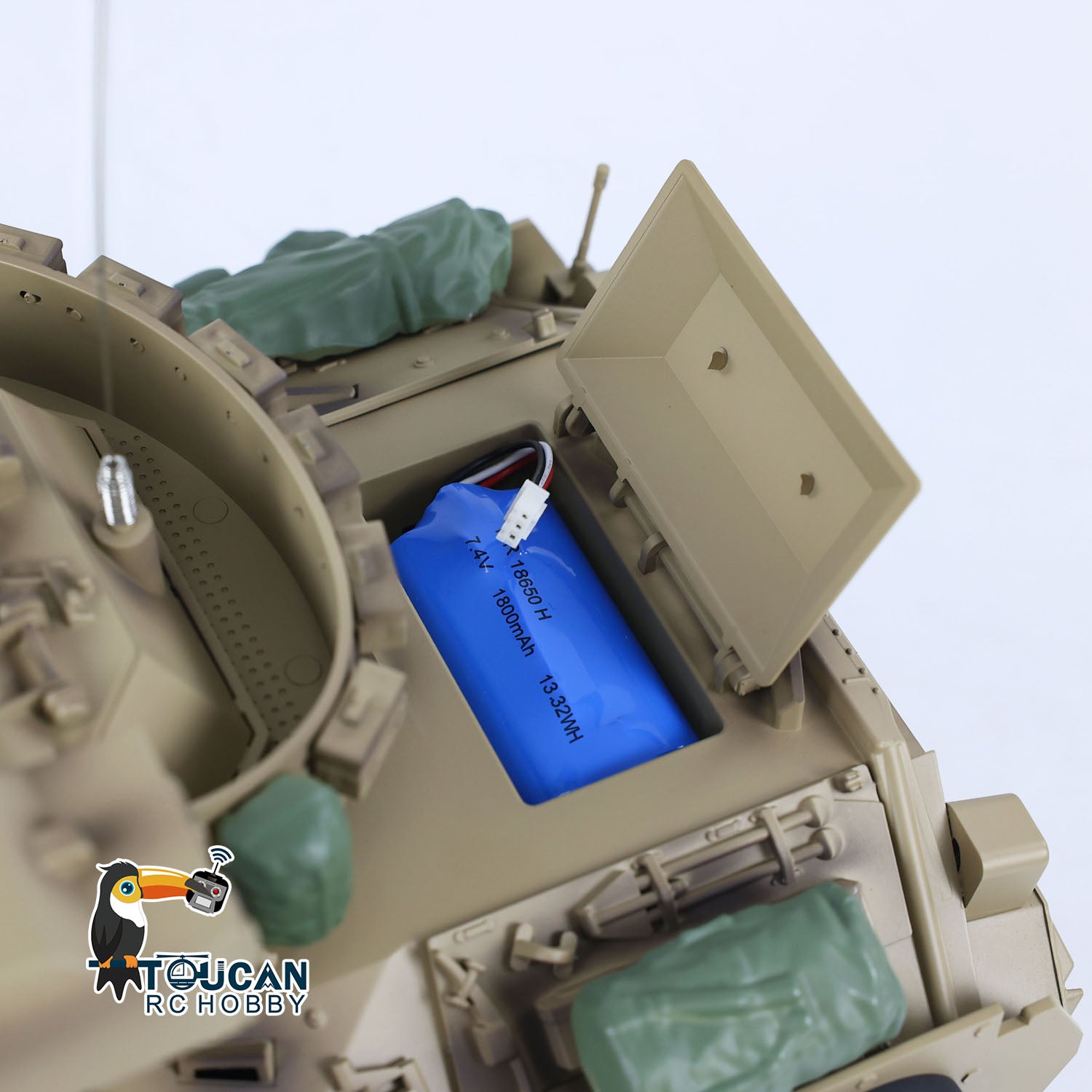 1/16 Scale Tongde RC Tank - Remote Control Panzer M2A2 Bradley Electric Infantry Fighting Vehicle DIY Simulation Model with Barrel Recoil (No BB Unit) - Perfect for Military Enthusiasts & Collectors, Indoor/Outdoor Play, and Display Showcase