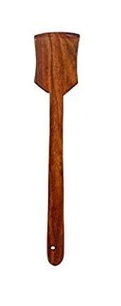 Premium Wooden Cooking Spoons Set of 2 - Non-Toxic Handmade Wooden Spatula for Cooking, Baking, Roasting, Grilling & Boiling | Ideal for Dosa, Roti & Pancake Flipping | Eco-Friendly Kitchen Utensils for Healthy Cooking