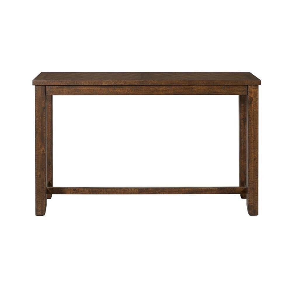 Picket House Furnishings Dex Multipurpose Bar Table Set - 36 Inch Brown Counter Height Dining Table with 2 Stools - Perfect for Kitchen, Breakfast Nook, Small Space & Home Bar Setup