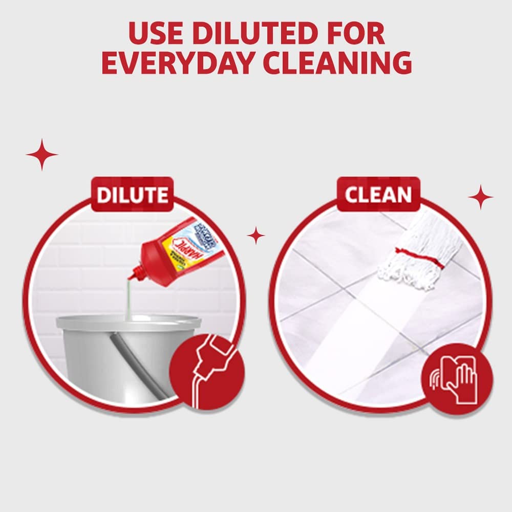 Harpic Disinfectant Bathroom Cleaner Liquid, Lemon Scent - 1 Liter & Original Toilet Cleaner - 1 Liter | Kills 99.9% Germs | Ideal for Bathrooms, Toilets, Sinks and Tiles | India's #1 Toilet Cleaner Brand