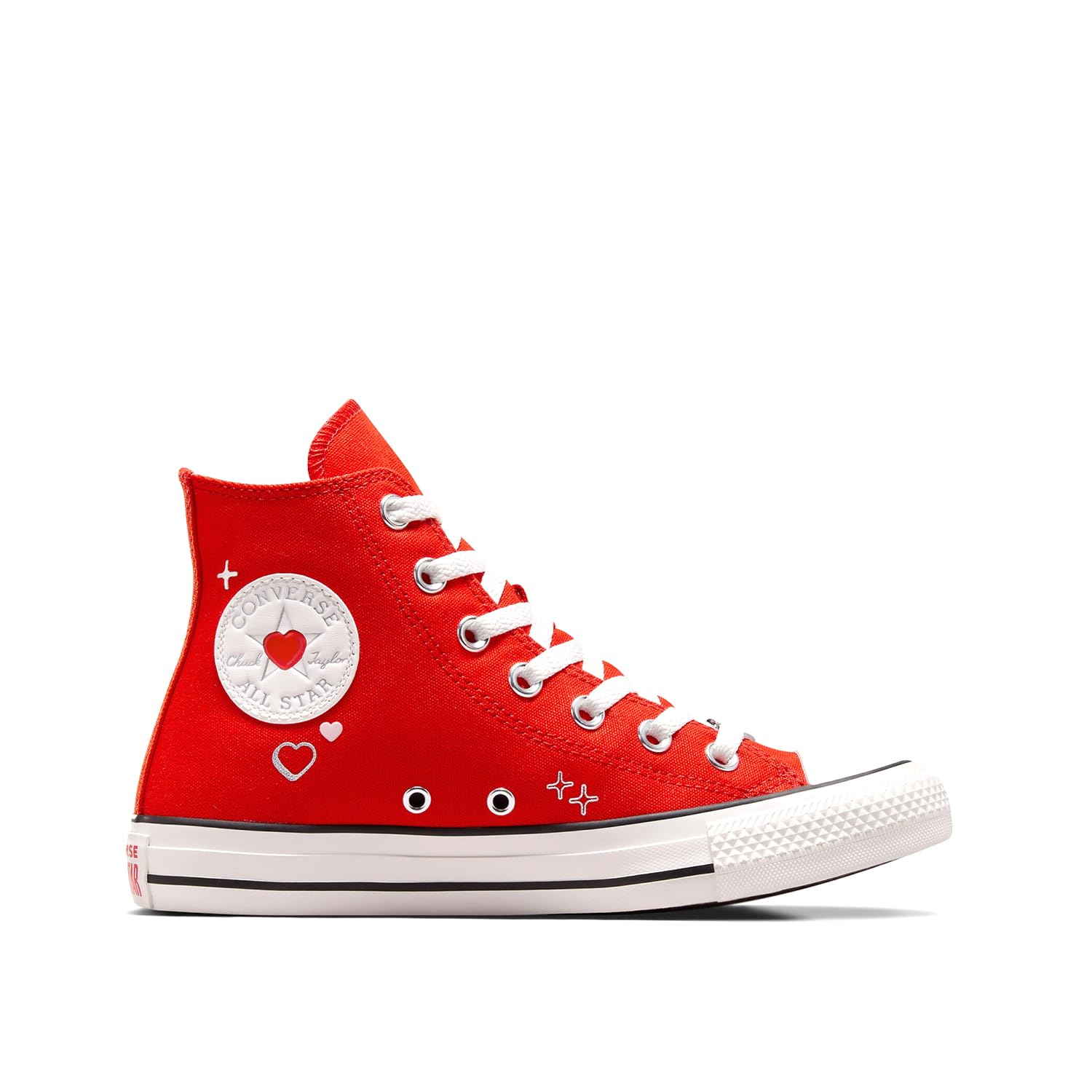 Converse Chuck Taylor All Star High Top Sneakers for Women - Fever Dream/Vintage White/Black - Size 8.5 US | Classic Canvas Shoes for Casual Wear, Street Style & Everyday Fashion