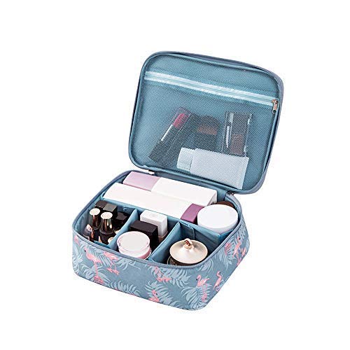 Trexee Portable Makeup Bag Organizer - Waterproof Cosmetic Case with Multiple Compartments for Travel, Women's Toiletry Bag - Perfect for Vacation, Gym & Daily Essentials Storage