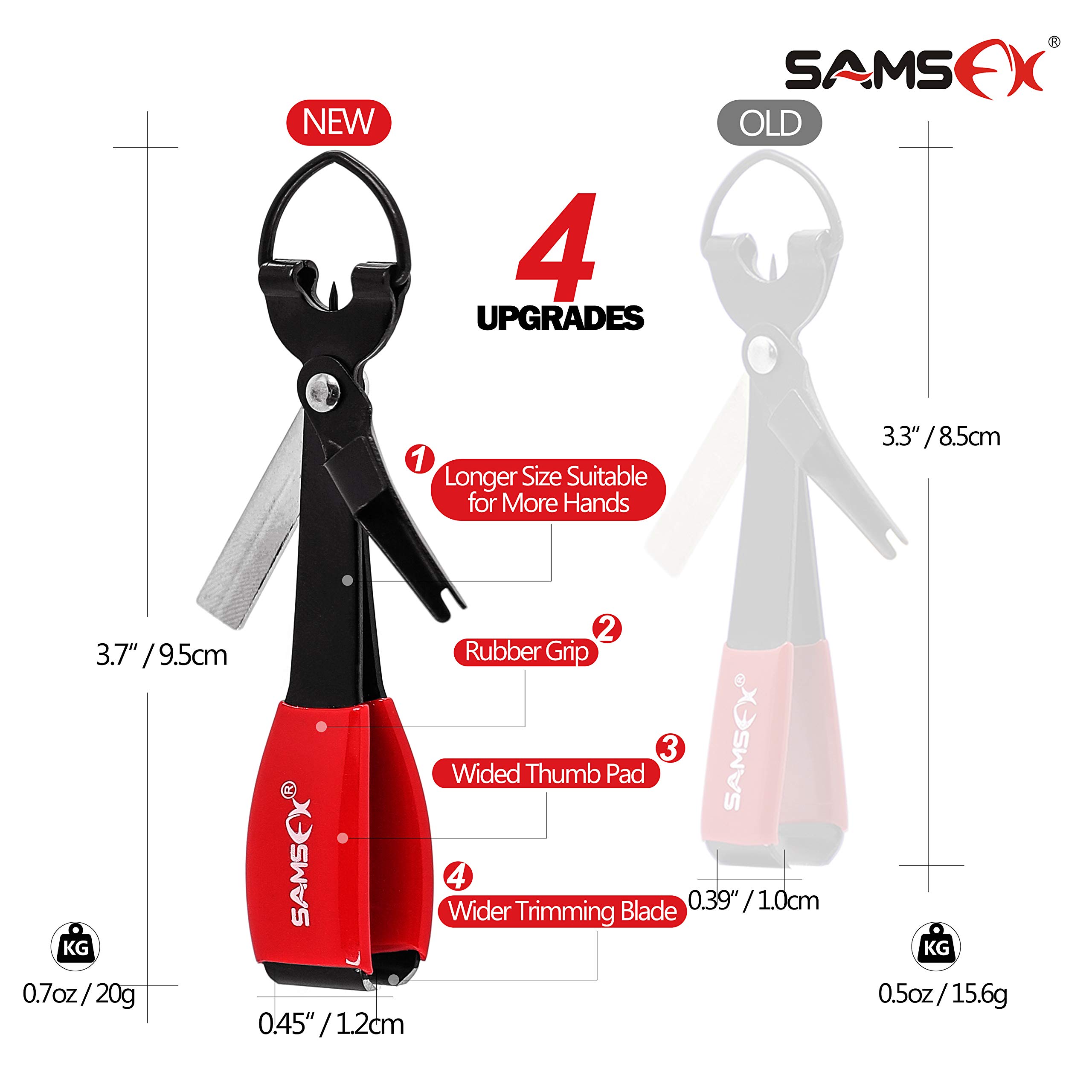 Premium SAMSFX Fishing Knot Tying Tool & Fly Fishing Tippet Cutter Set - 2PCS Line Nippers & Fishing Clippers for Easy Knots & Line Cutting - Ideal for Fly Fishing, Bass Fishing & Saltwater Angling