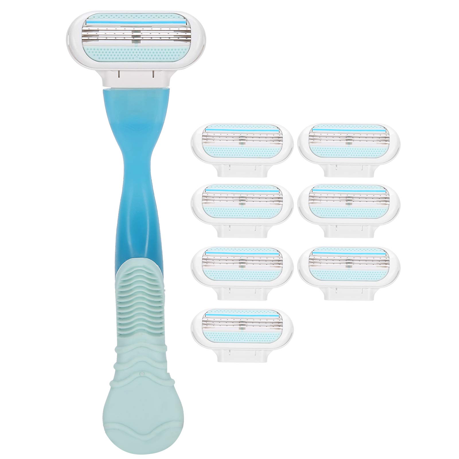 Ergonomic Women's Razor with Replacement Head - ABS Body Hair Shaver for Smooth Skin - Perfect for Bikini Line, Legs & Underarms Shaving at Home or Travel