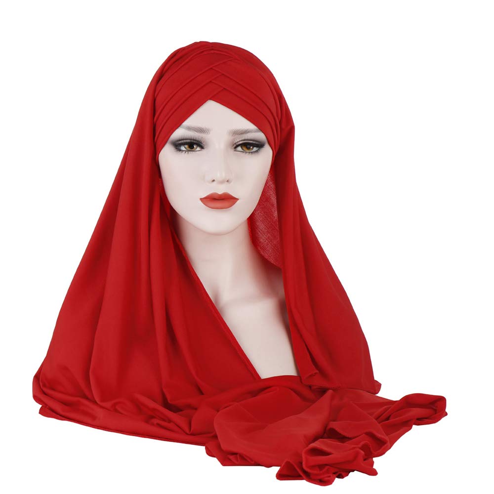 Premium Muslim Hijab Scarf for Women - Soft Milk Silk Long Headscarf, Solid Color Turban Cap & Modest Cape Hat - Perfect for Daily Wear, Prayer, and Special Occasions