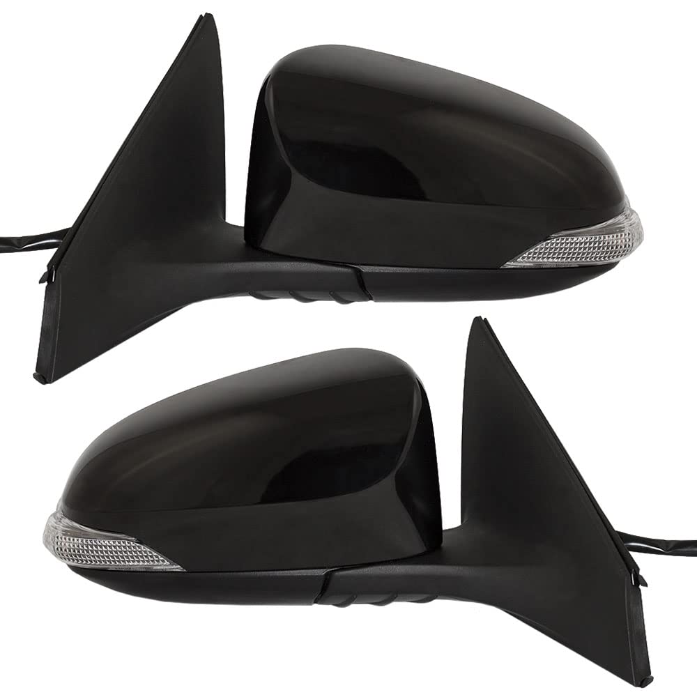 Brock Replacement Power Side View Mirrors - Heated, Turn Signal, Memory Function, Ready-to-Paint - Compatible with Toyota Avalon & Hybrid 87907-07010 87902-07020 - Perfect for Winter Driving & Night Safety