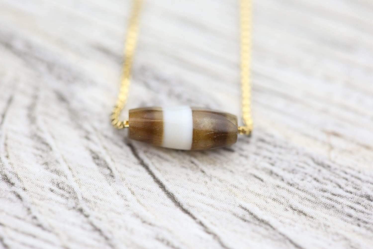 Authentic Sulemani Agate Protection Bead - Natural Healing Stone for Spiritual Protection, Positive Energy & Good Luck | Perfect for Meditation, Jewelry Making & Gift Giving