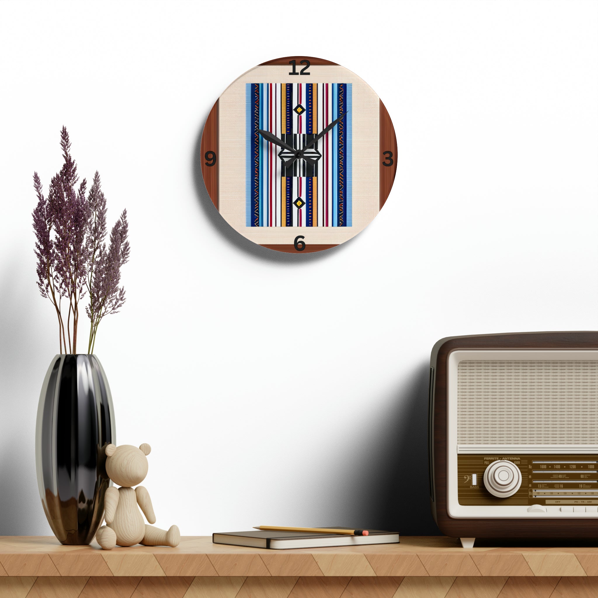 Stylish Acrylic Wall Clock - Square or Round Design with Nevada Strips | Modern Home & Office Decor | Perfect for Living Room, Bedroom or Workspace